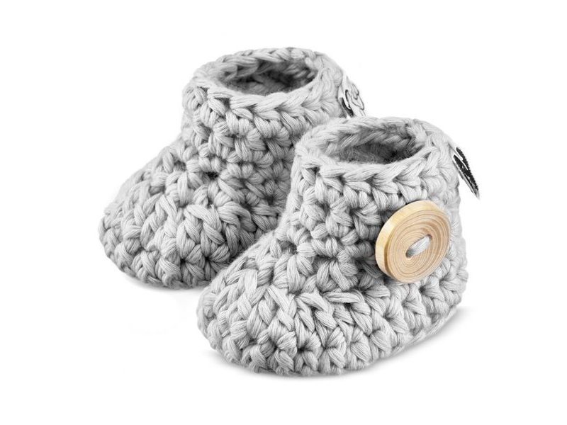 Maylily Baby Booties 0-3m Grey
