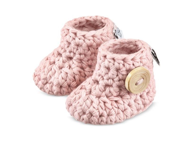 Maylily Baby Booties 0-3m Dusty pink