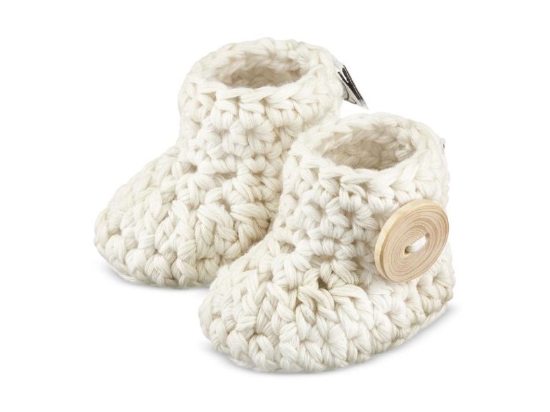Maylily Baby Booties 0-3m Cream