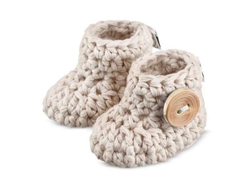 Maylily Baby Booties 0-3m Beige