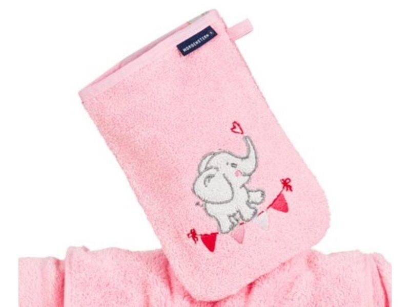 Morgenstern Waschhandschuh Elefant rosa
